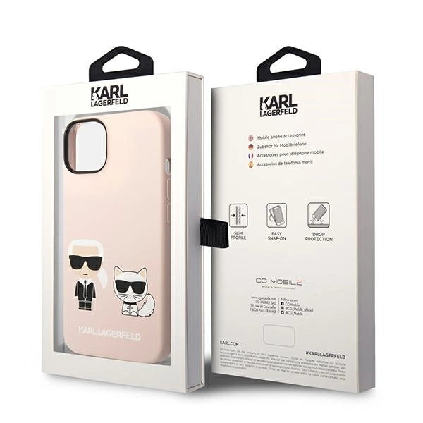 Karl Lagerfeld KLHMP14MSSKCI iPhone 14 Plus 6.7 "hardcase light pink / light pink Silicone Karl & Choupette Magsafe_7