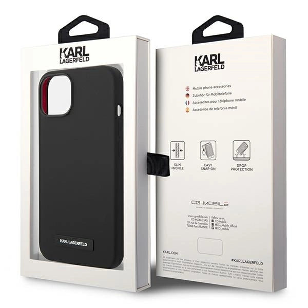 Karl Lagerfeld KLHMP14SSLMP1K iPhone 14 6,1" hardcase czarny/black Silicone Plaque Magsafe_7