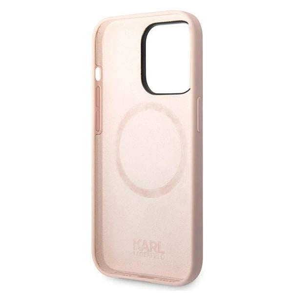 Karl Lagerfeld KLHMP14XSLKHLP iPhone 14 Pro Max 6.7 "hardcase light pink / light pink Silicone Karl`s Head Magsafe_6