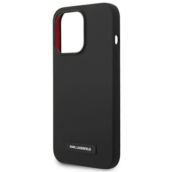 Karl Lagerfeld KLHMP14XSLMP1K iPhone 14 Pro Max 6,7" hardcase czarny/black Silicone Plaque Magsafe_5