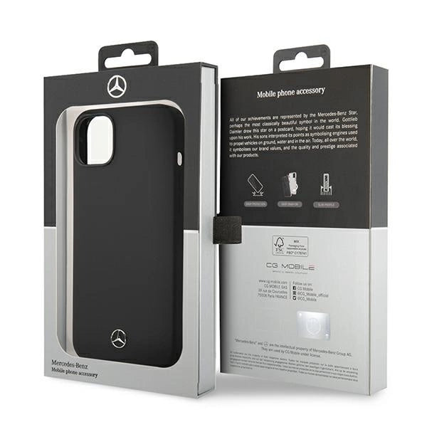 Mercedes Silicone Line case for iPhone 14 Plus - black_4