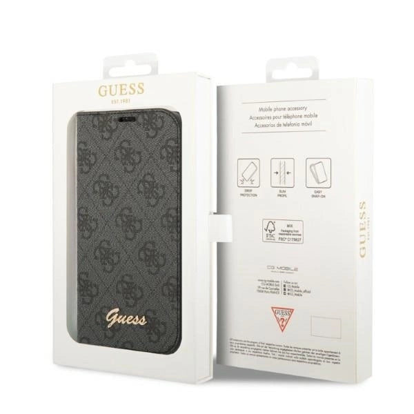 Guess GUBKP14LHG4SHK iPhone 14 Pro 6.1 "black / black book 4G Vintage Gold Logo_6