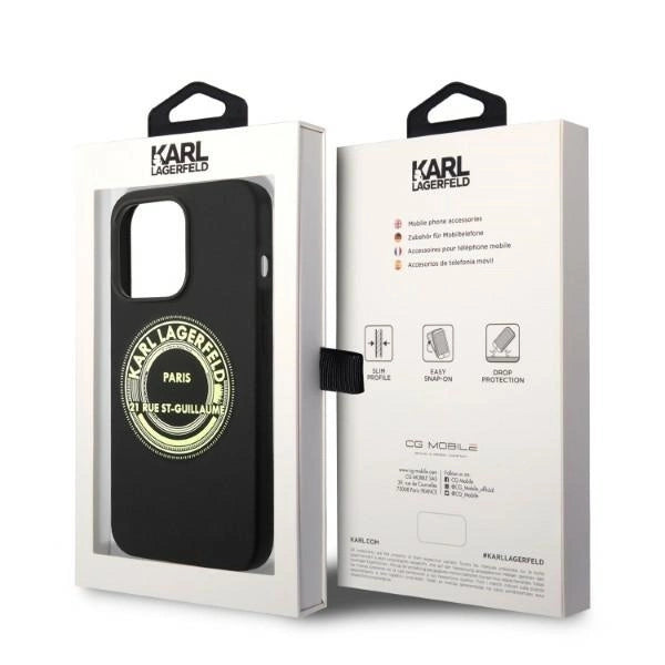 Karl Lagerfeld Silicone RSG case for iPhone 14 Pro - black_7