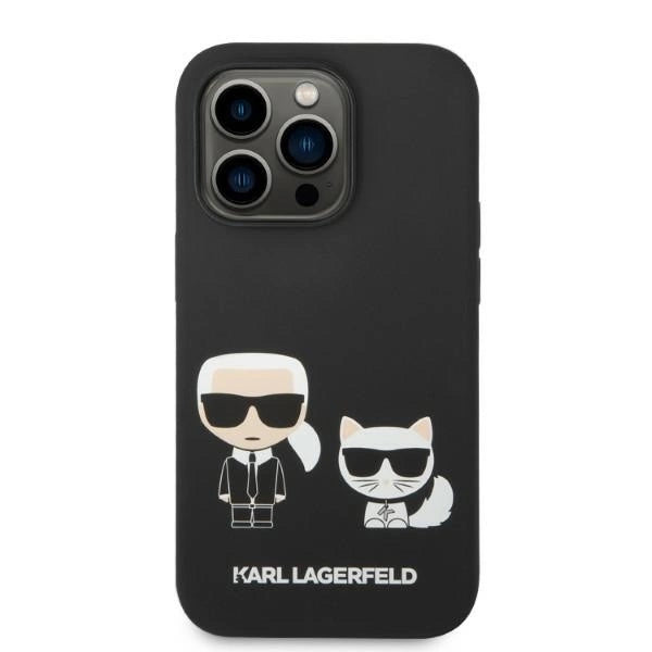 Karl Lagerfeld KLHMP14LSSKCK iPhone 14 Pro 6.1 "hardcase black / black Liquid Silicone Karl & Choupette Magsafe_2