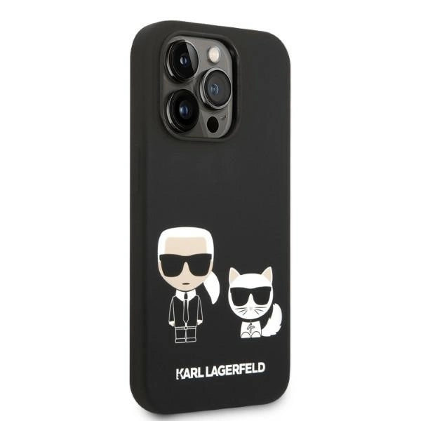 Karl Lagerfeld KLHMP14LSSKCK iPhone 14 Pro 6.1 "hardcase black / black Liquid Silicone Karl & Choupette Magsafe_3