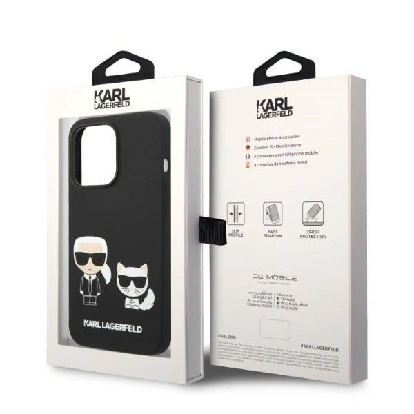 Karl Lagerfeld KLHMP14LSSKCK iPhone 14 Pro 6.1 "hardcase black / black Liquid Silicone Karl & Choupette Magsafe_7