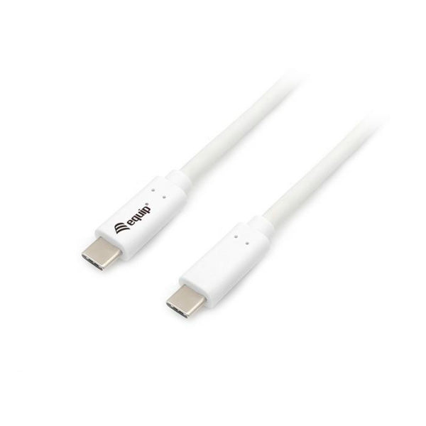 Cabo USB-C para USB-C 3.2 Gen 1 5G 3A 60W 1.0m Branco / EQUIP_0