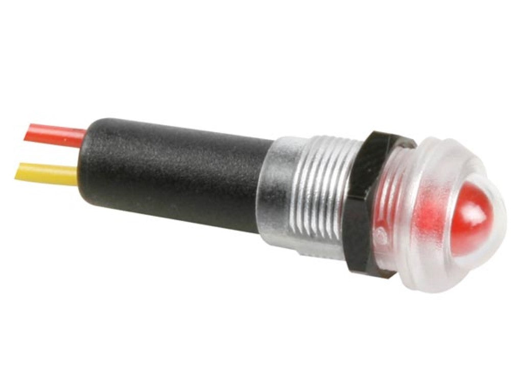 LÂMPADA LED 12V VERMELHA RESISTENTE À ÁGUA INTERMITENTE - INVÓLUCRO PRETO_0