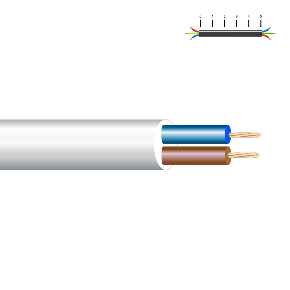 Cabo elétrico acrÃlico vv-k06/1kv 2 x 2,50 mm², branco euro/m_0