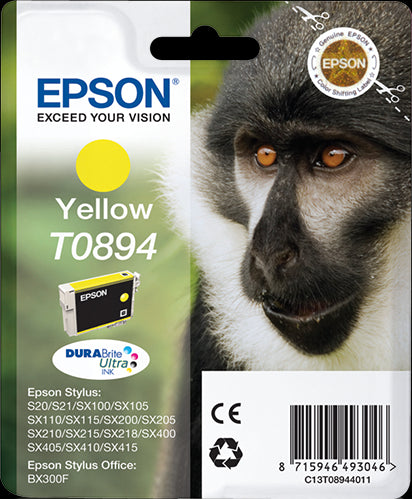 SCIMMIA CARTUCCIA INCHIOSTRO A PIGMENTI GIALLO EPSON DURABRITE ULTRA  NELLA   NUOVA CONFEZIONE B_1