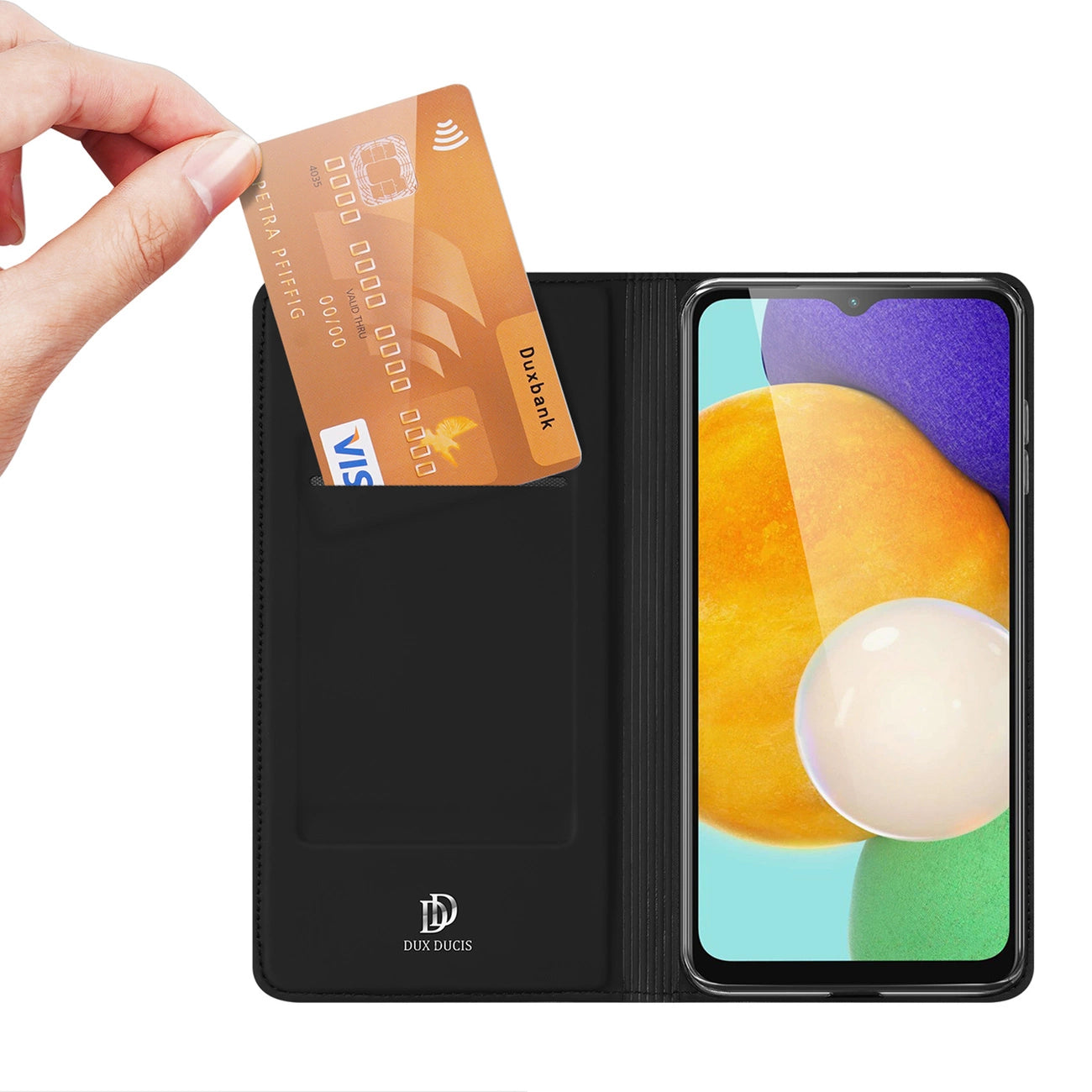 Dux Ducis Skin Pro Case for Samsung Galaxy A14 4G / 5G Cover with Flip Card Wallet Stand Black_1