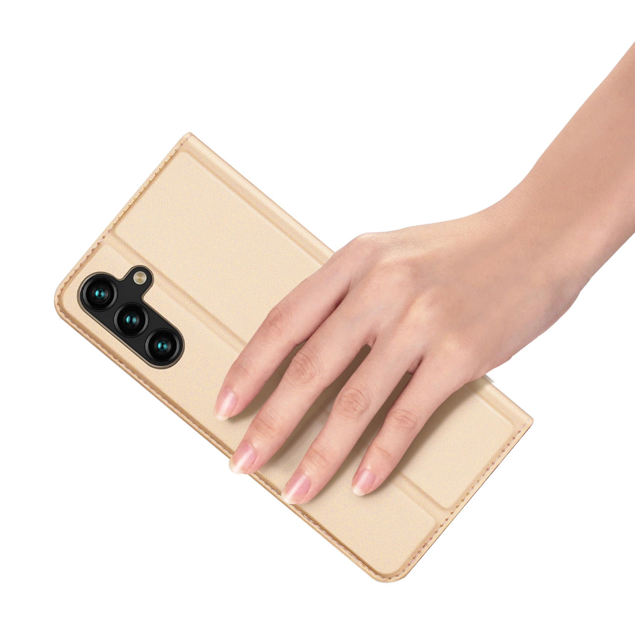 Dux Ducis Skin Pro Case for Samsung Galaxy A14 5G Flip Card Wallet Stand Gold_6