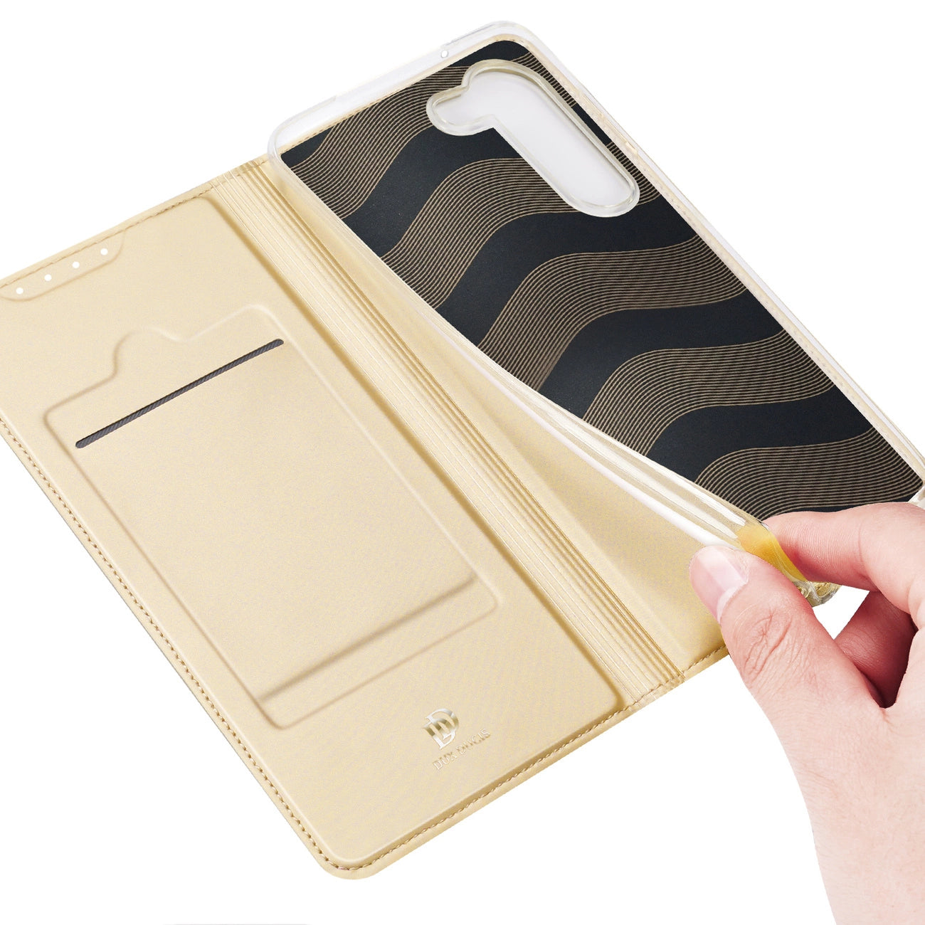 Dux Ducis Skin Pro Case for Samsung Galaxy S23+ Flip Card Wallet Stand Gold_7