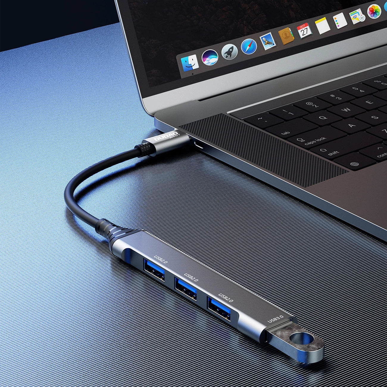Dudao HUB 4in1 USB-C - 4x USB-A (3 x USB2.0 / USB3.0) 6.3cm black (A16T)_9
