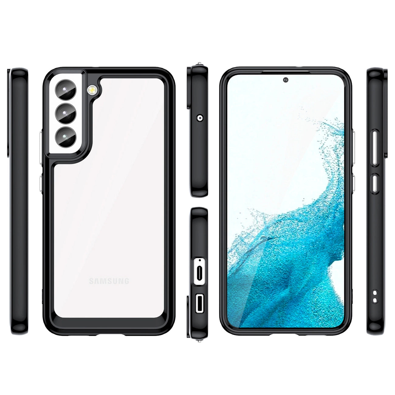 Outer Space Case for Samsung Galaxy S23+ cover with a flexible frame black_1