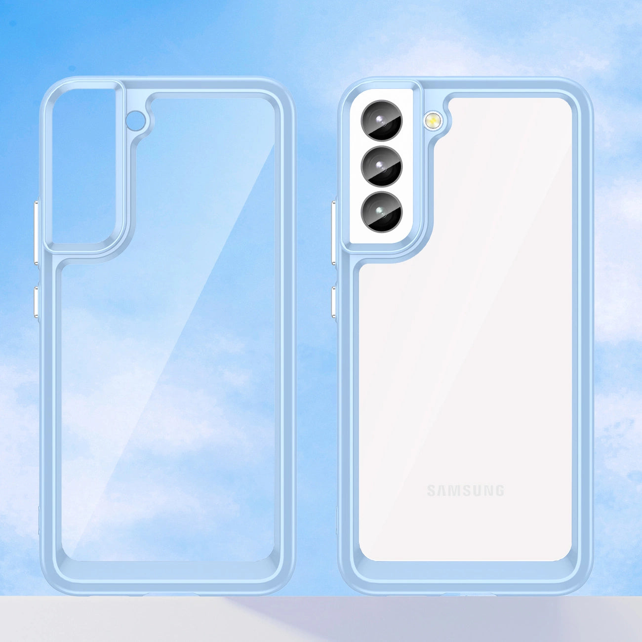 Outer Space Case for Samsung Galaxy S23 cover with a flexible frame blue_8