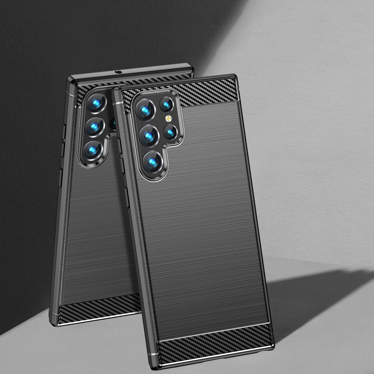 Carbon Case for Samsung Galaxy S23 Ultra flexible silicone carbon cover black_7