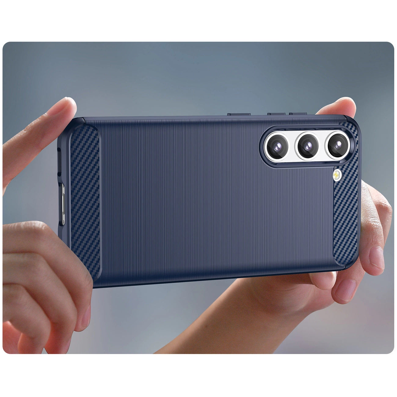 Carbon Case for Samsung Galaxy S23+ flexible silicone carbon cover blue_6