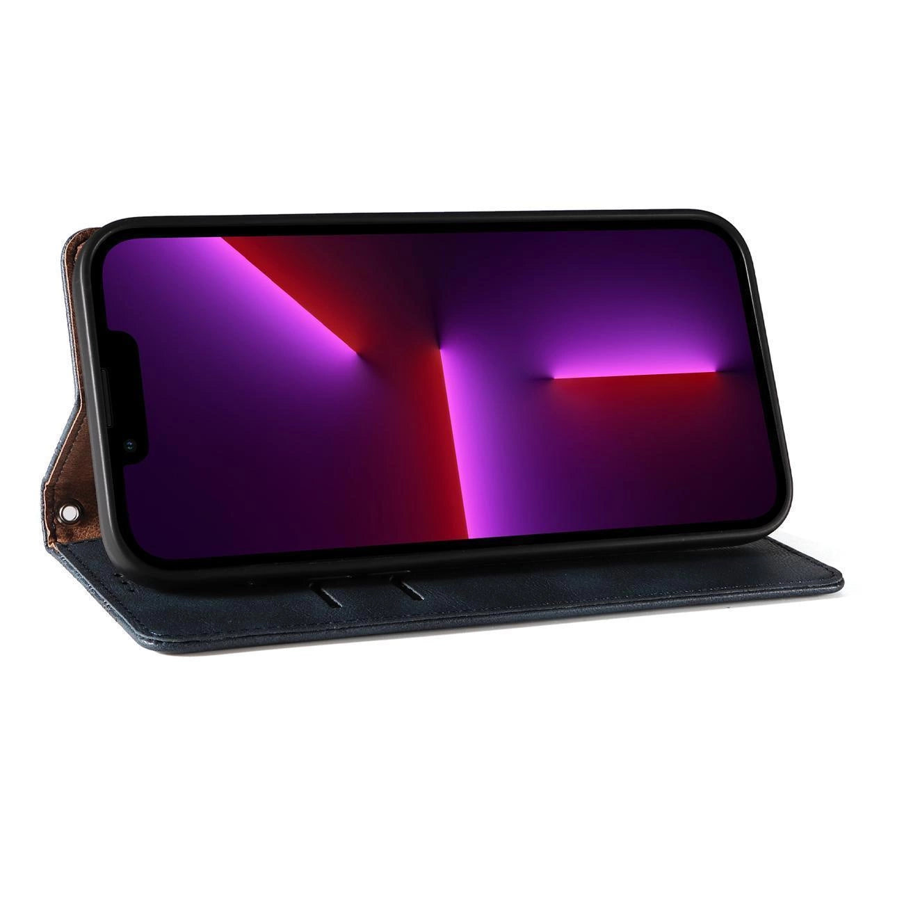 Magnet Strap Case Case for Samsung Galaxy S23 Flip Wallet Mini Lanyard Stand Blue_9