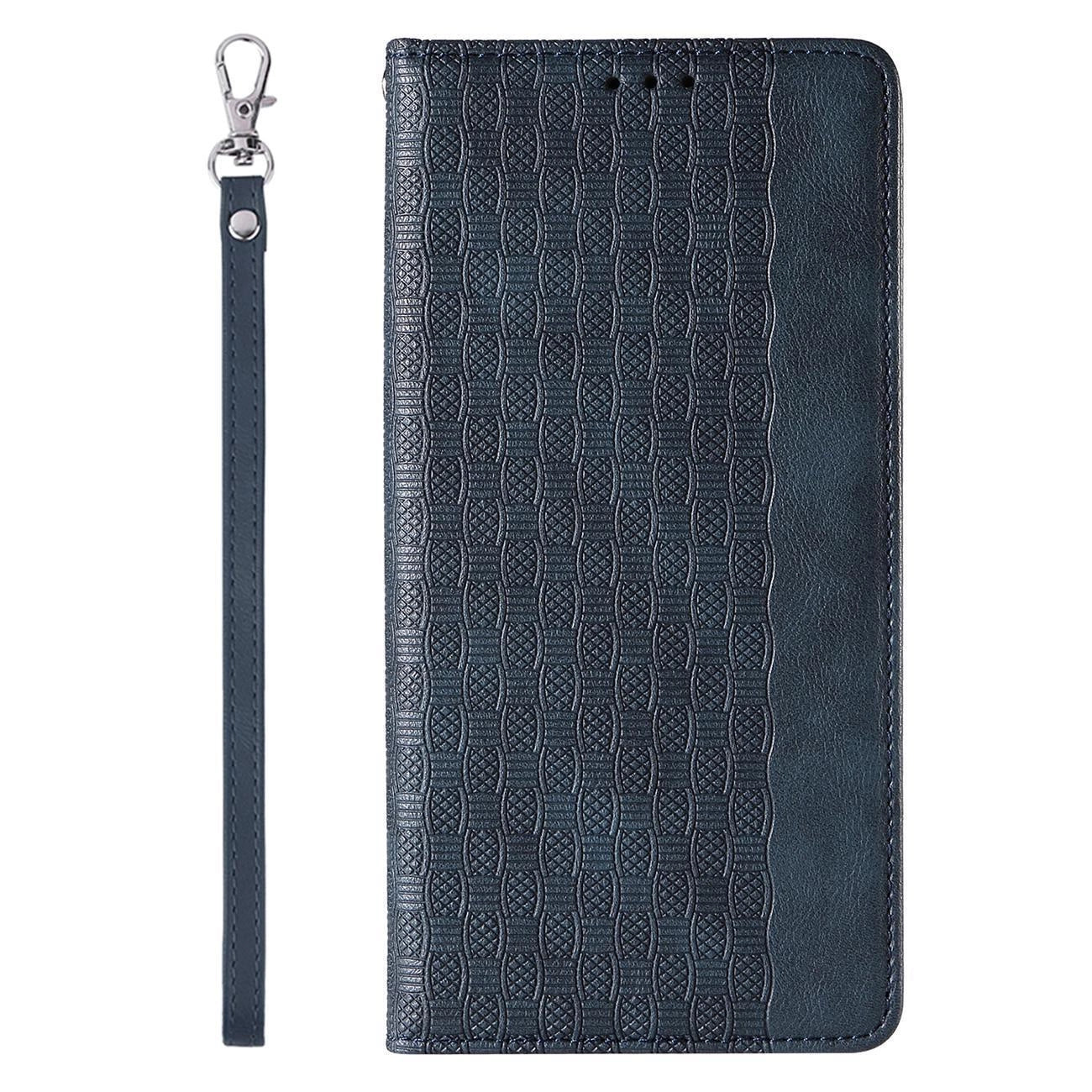 Magnet Strap Case Case for Samsung Galaxy S23 Flip Wallet Mini Lanyard Stand Blue_4
