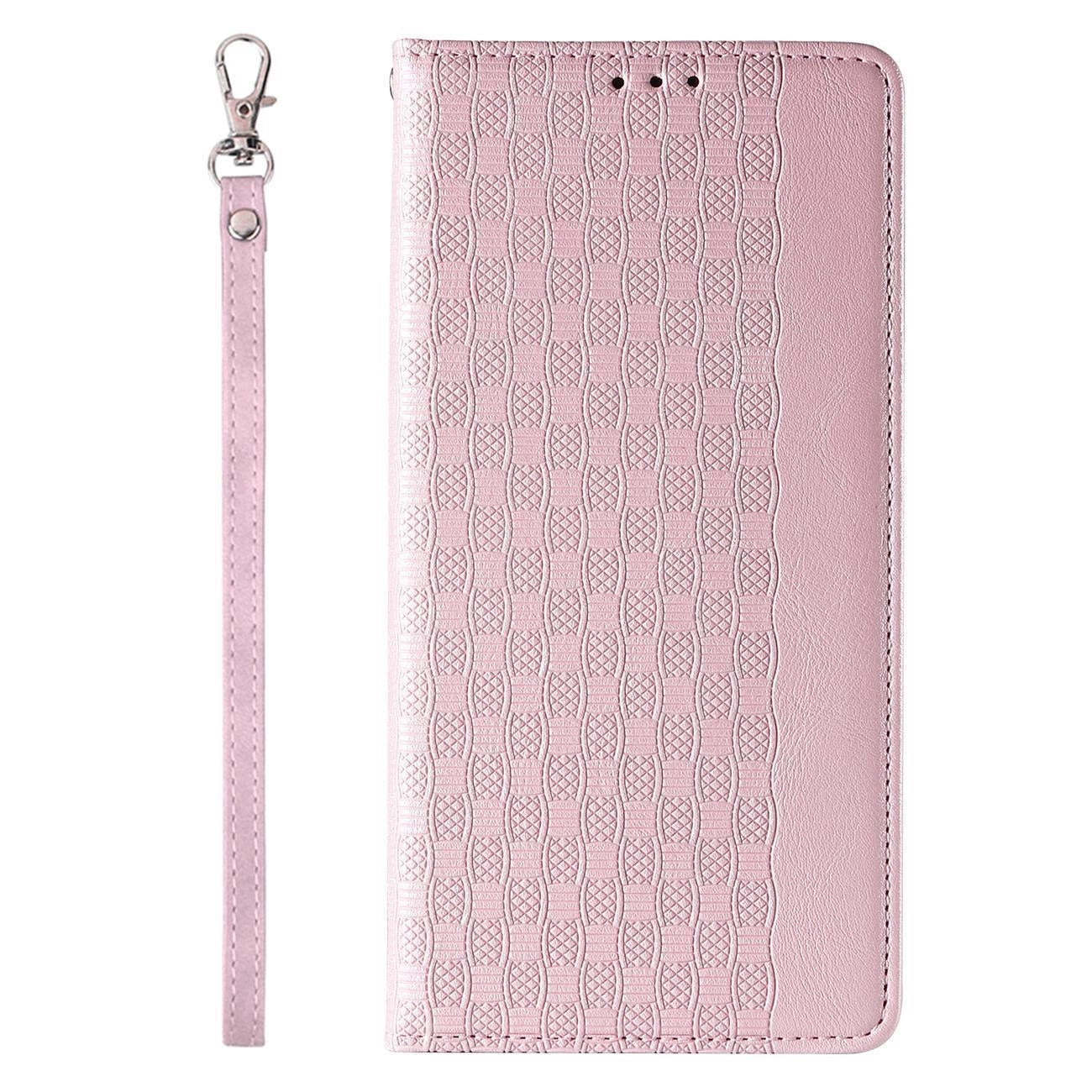 Magnet Strap Case for Samsung Galaxy S23+ Flip Wallet Mini Lanyard Stand Pink_4