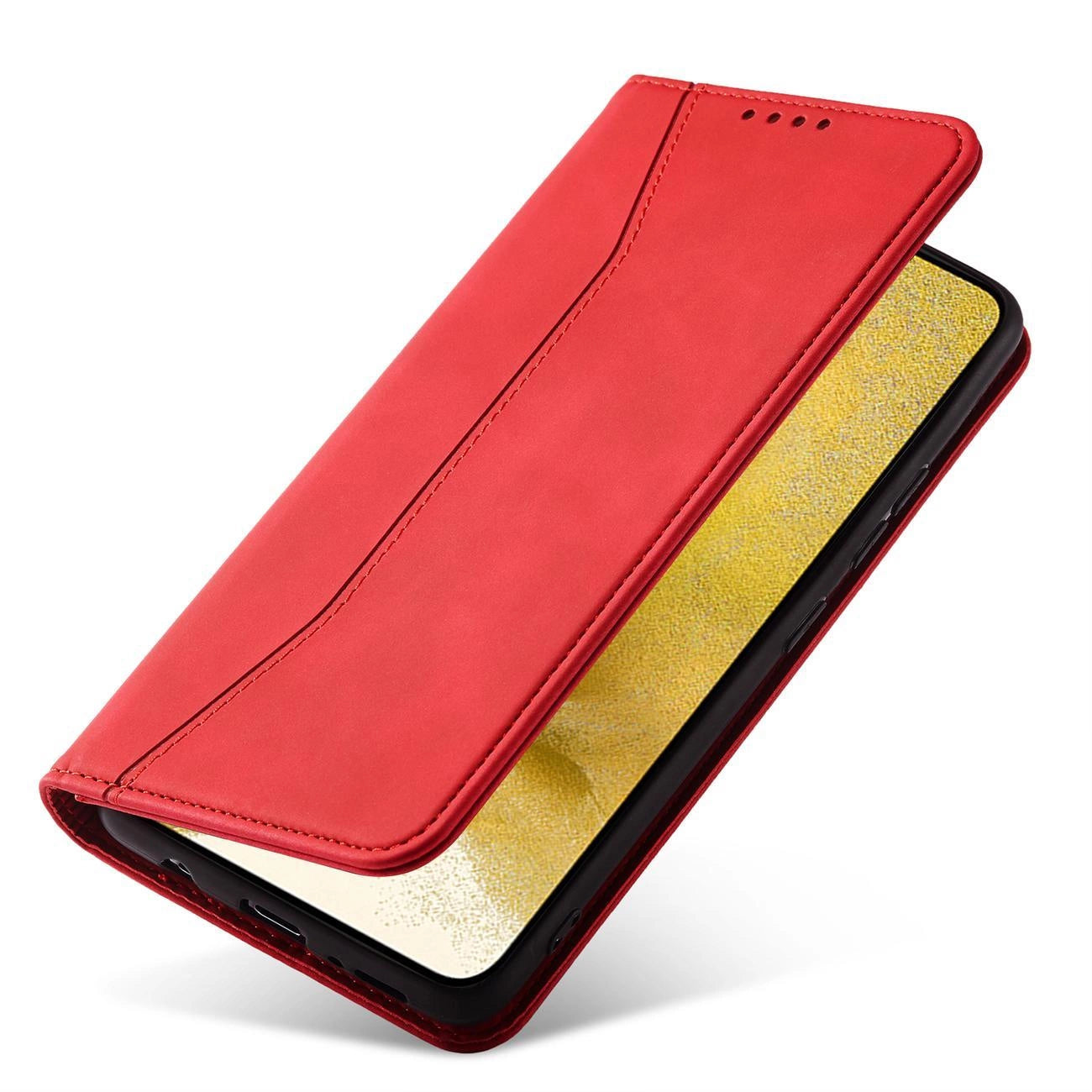 Magnet Fancy Case for Samsung Galaxy S23+ flip cover wallet stand red_12