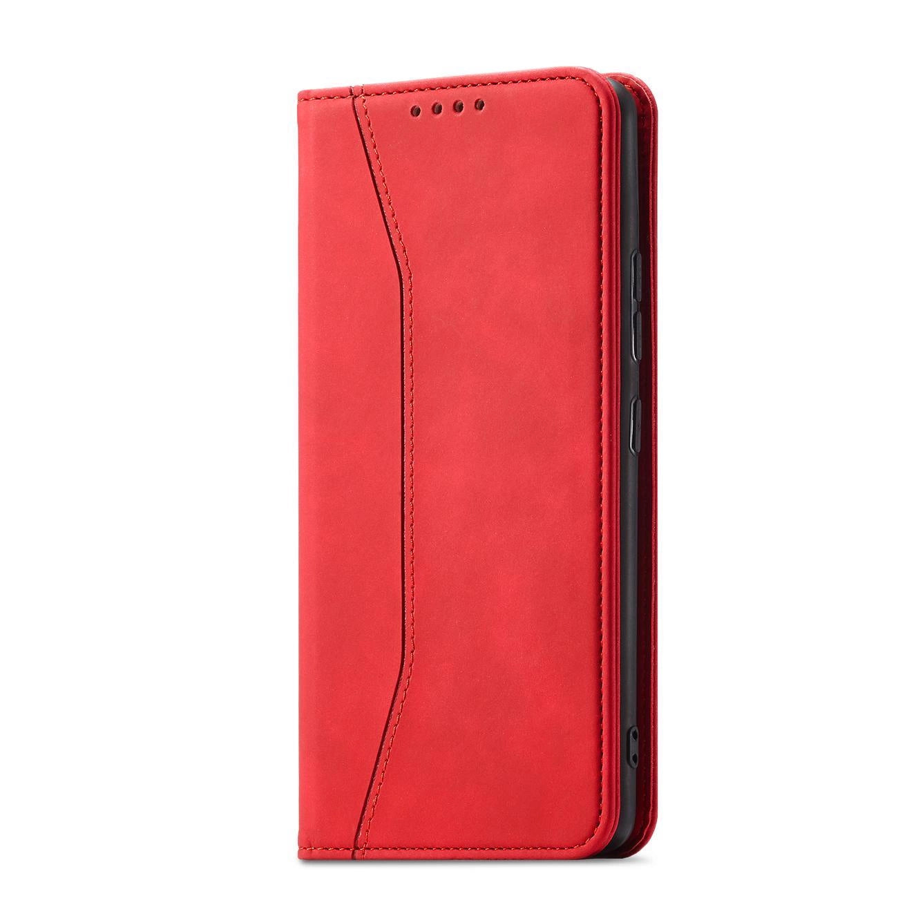 Magnet Fancy Case for Samsung Galaxy S23+ flip cover wallet stand red_1