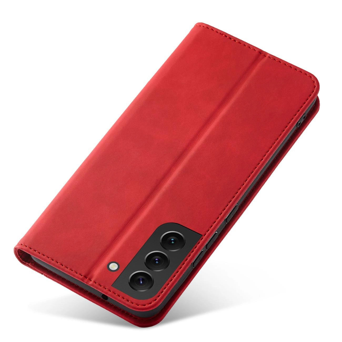 Magnet Fancy Case for Samsung Galaxy S23+ flip cover wallet stand red_3