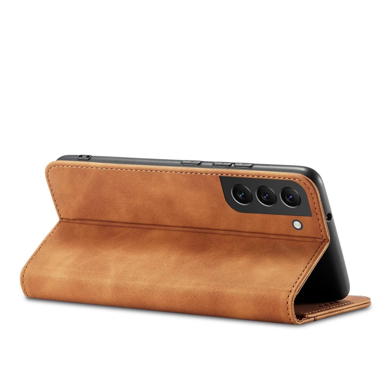 Magnet Fancy Case for Samsung Galaxy S23+ flip cover wallet stand brown_9