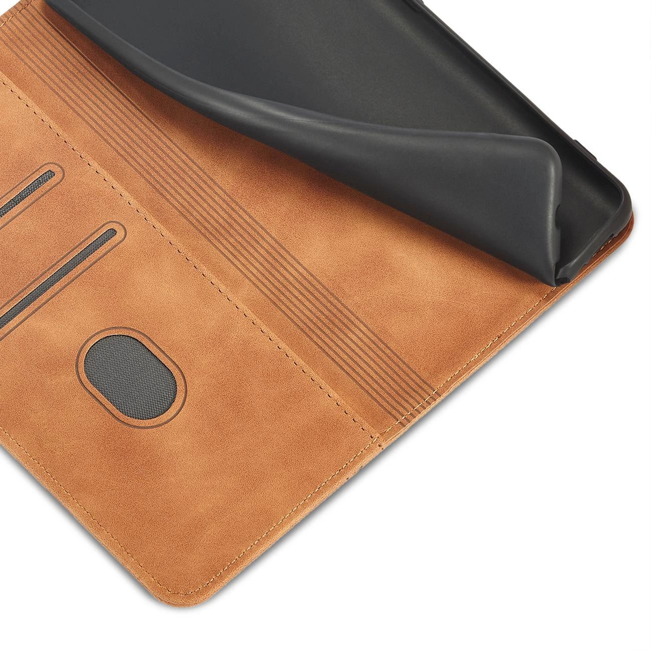 Magnet Fancy Case for Samsung Galaxy S23+ flip cover wallet stand brown_6