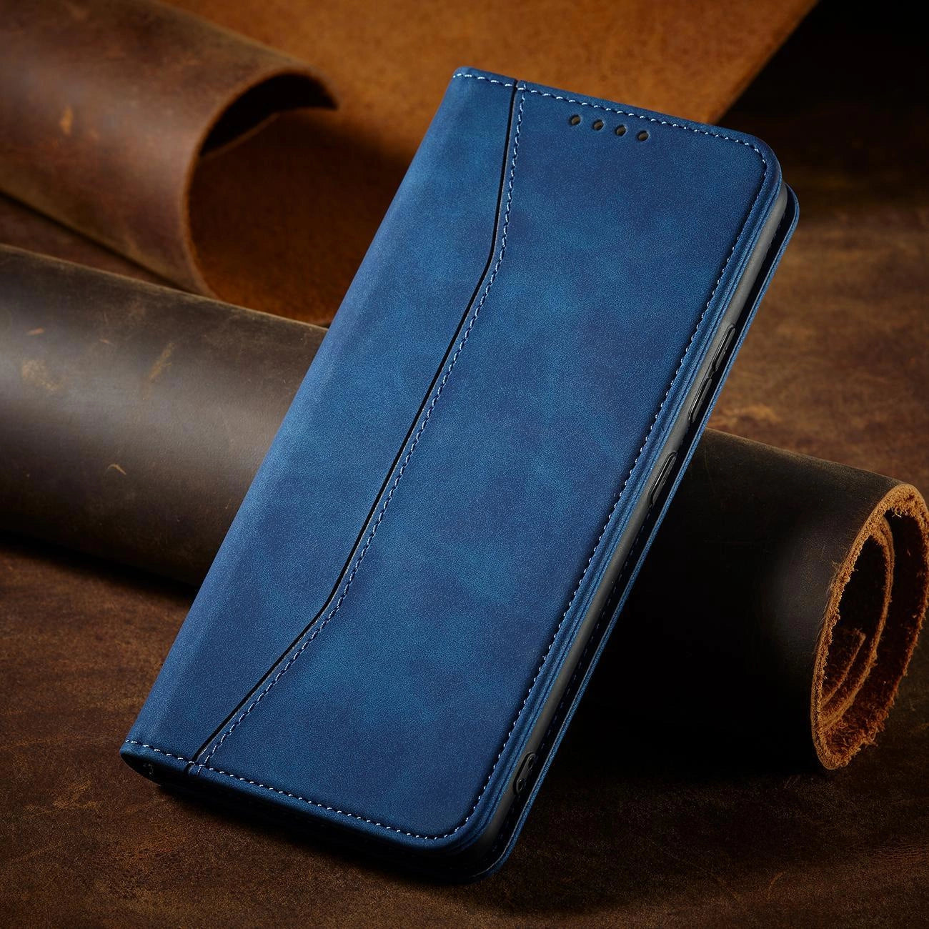 Magnet Fancy Case for Samsung Galaxy S23 Ultra Cover with Flip Wallet Stand Blue_8