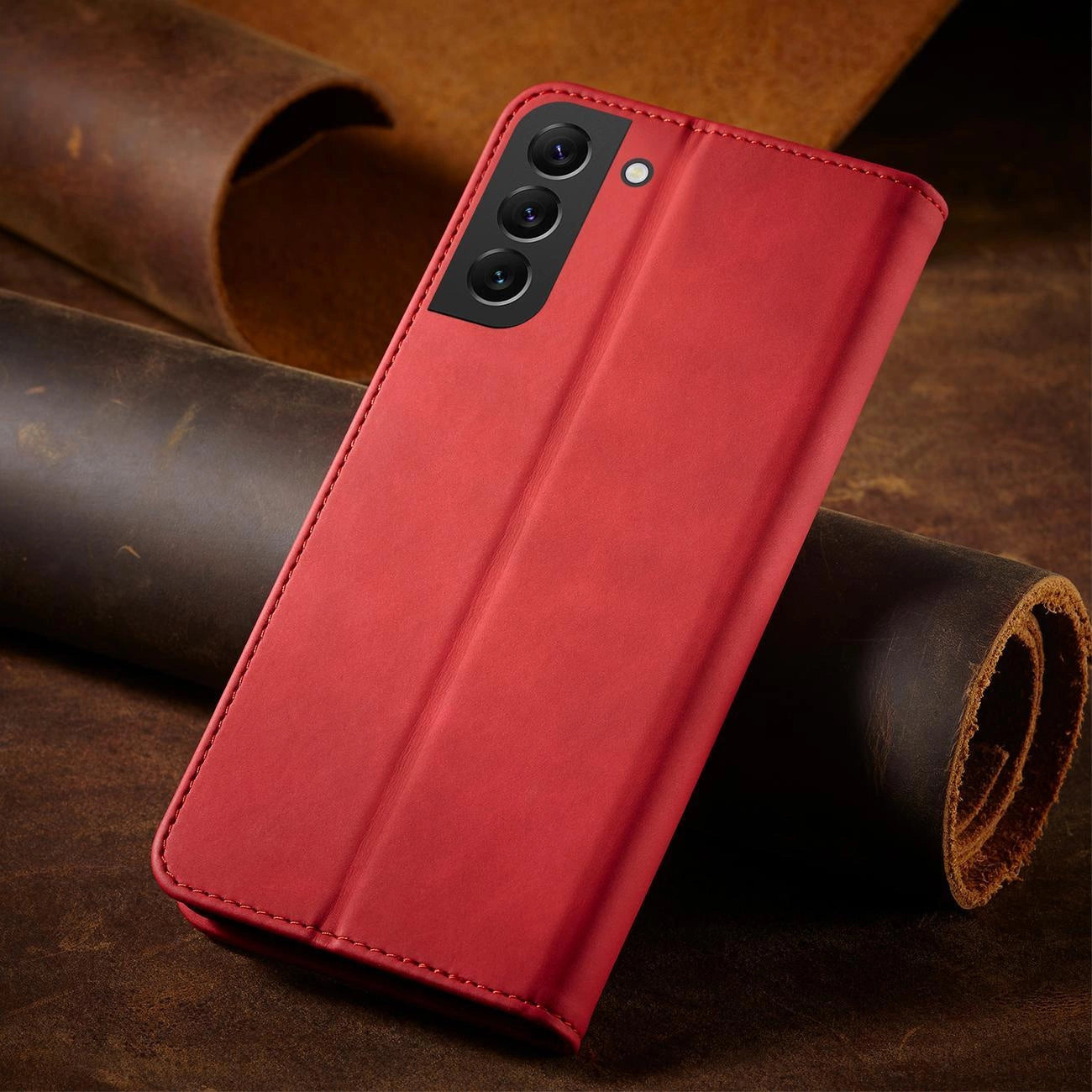 Magnet Fancy Case for Samsung Galaxy S23 Ultra Cover with Flip Stand Wallet Red_8