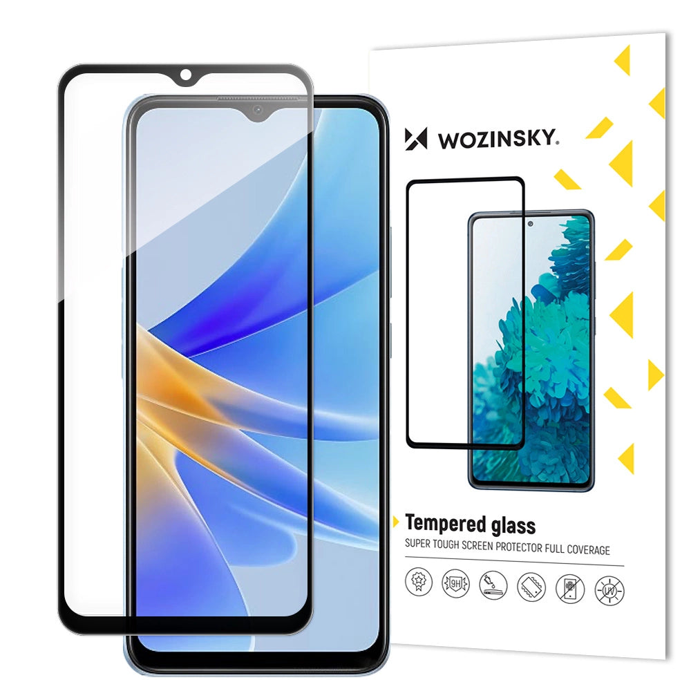 Wozinsky Full Glue Tempered Glass Tempered Glass For Oppo A17 9H Full Screen Cover With Black Frame_0