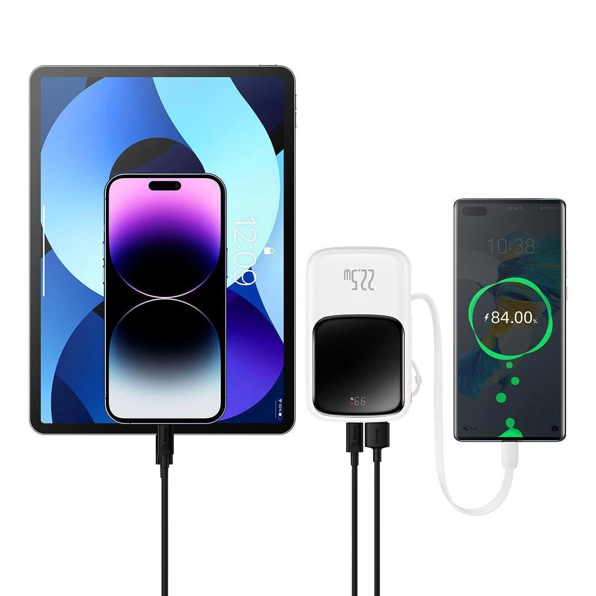 Baseus Qpow Digital Display powerbank with fast charging 10000mAh 22.5W QC/PD/SCP/FCP with built-in USB-C cable white_11