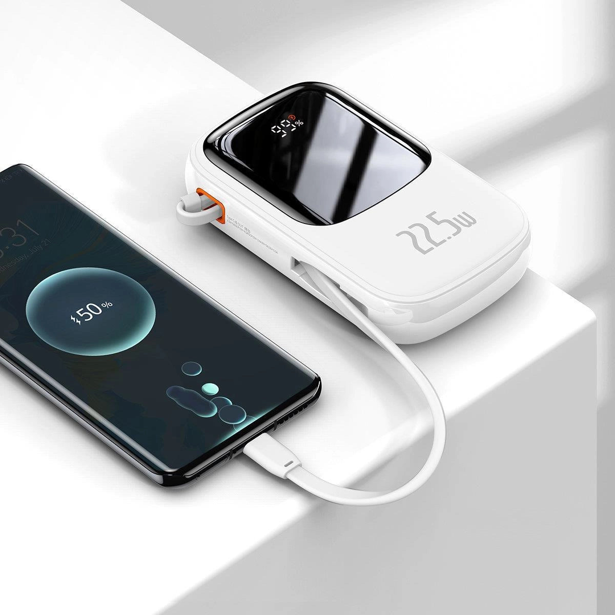 Powerbank Baseus Qpow PRO with cable, 20000mAh, 22.5W (White)_18