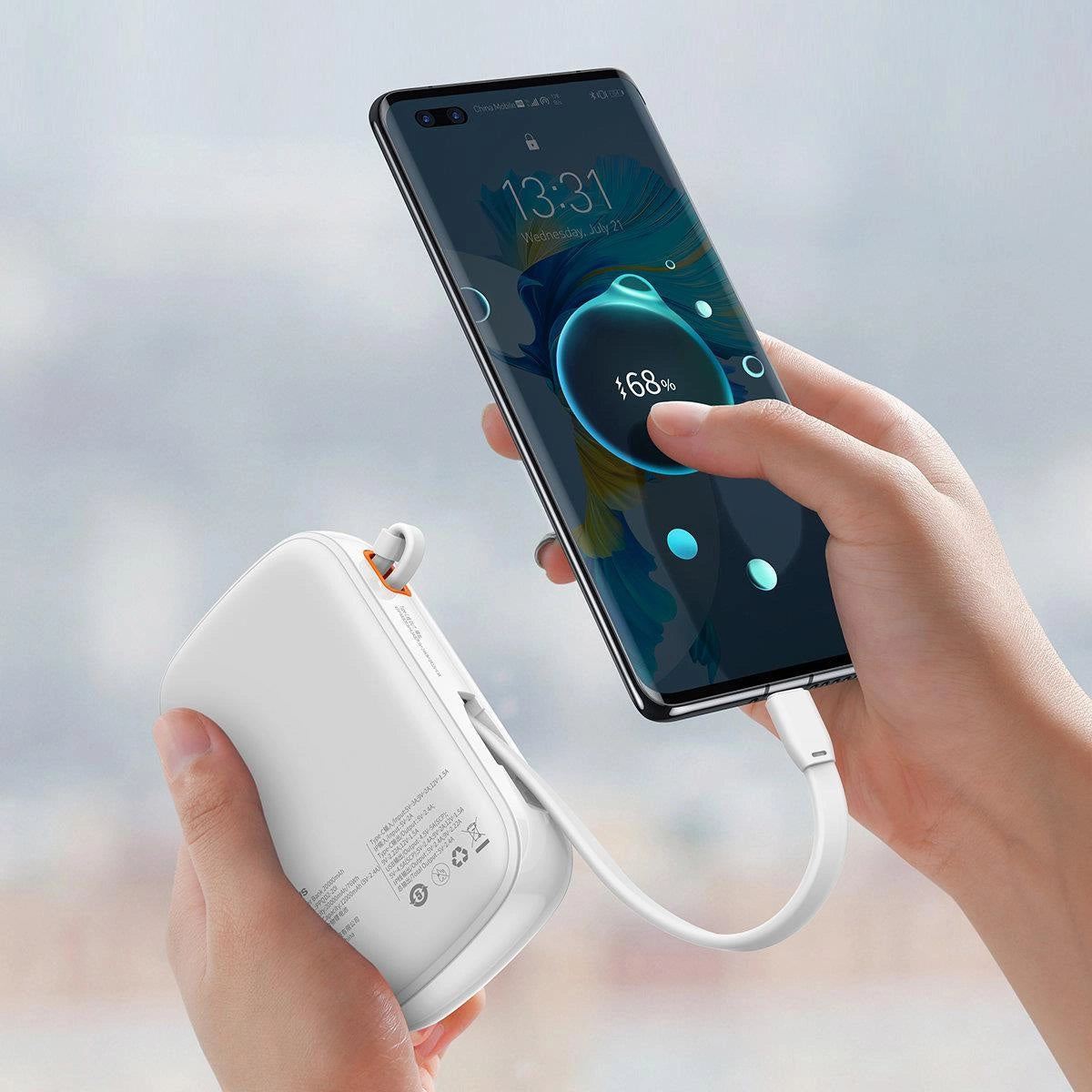 Powerbank Baseus Qpow PRO with cable, 20000mAh, 22.5W (White)_19