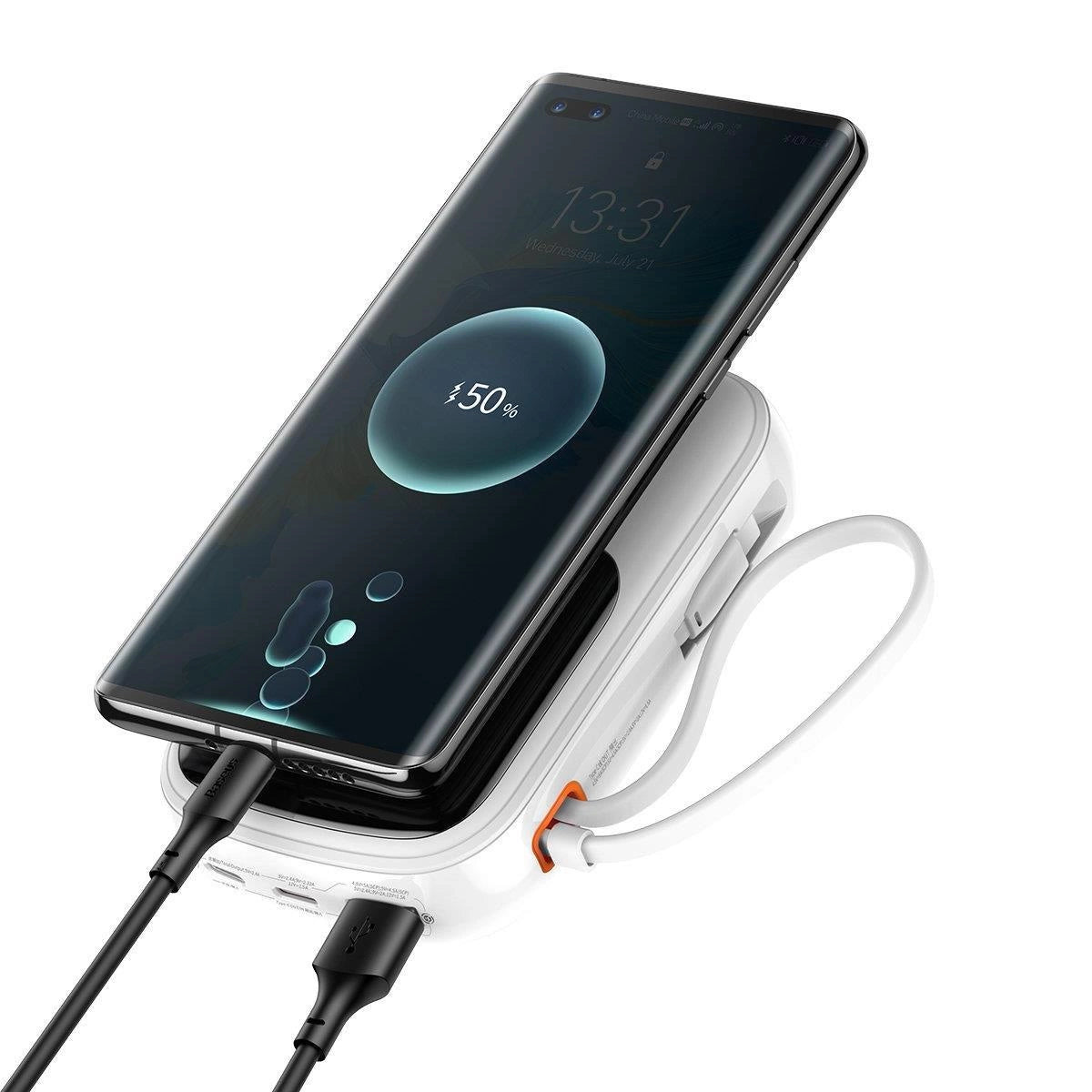 Powerbank Baseus Qpow PRO with cable, 20000mAh, 22.5W (White)_3