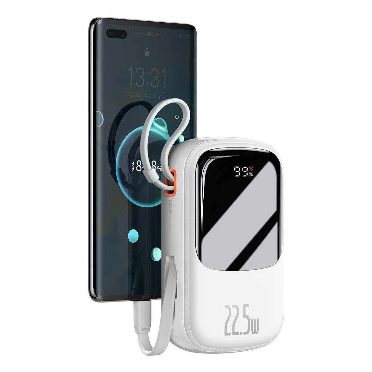 Powerbank Baseus Qpow PRO with cable, 20000mAh, 22.5W (White)_6