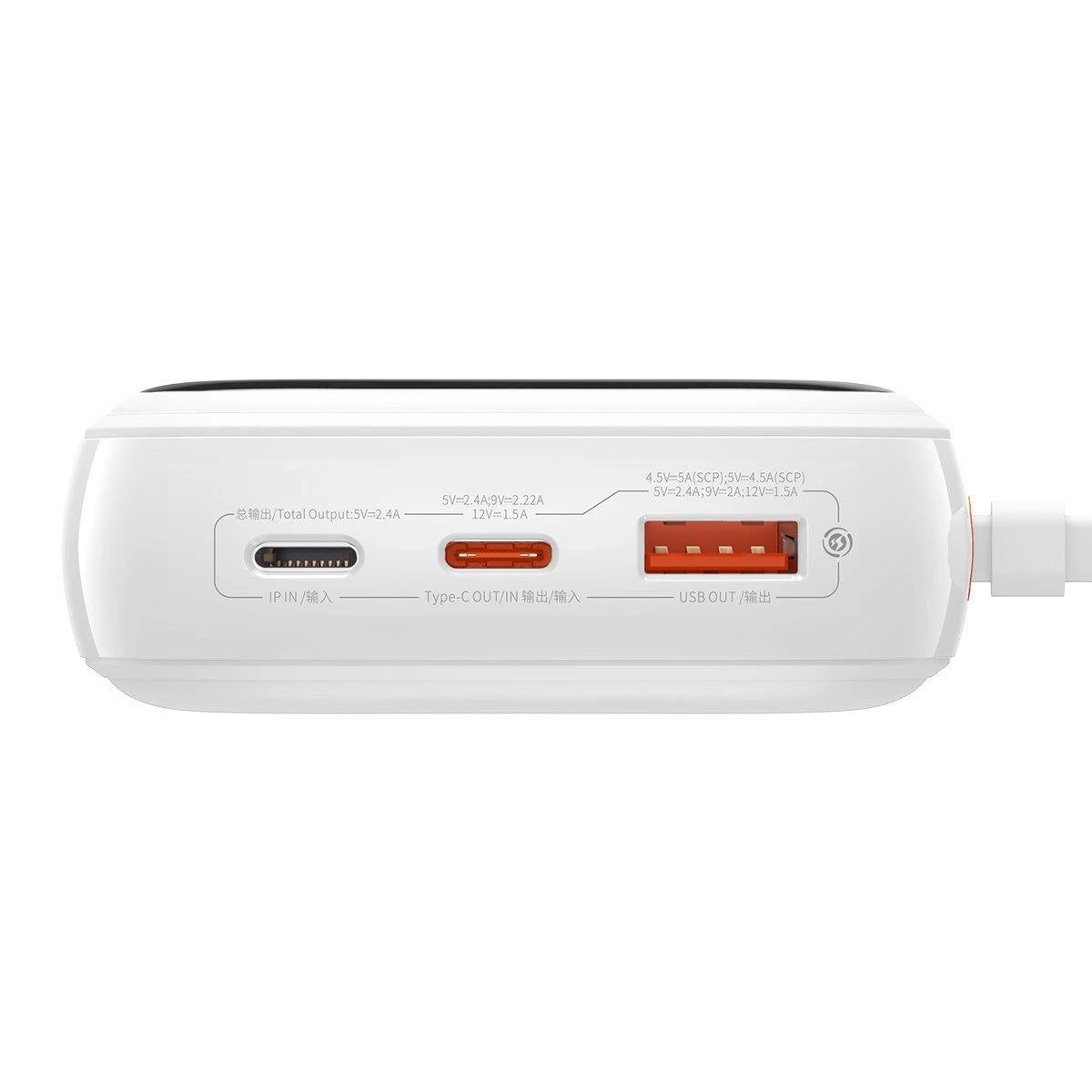 Powerbank Baseus Qpow PRO with cable, 20000mAh, 22.5W (White)_12