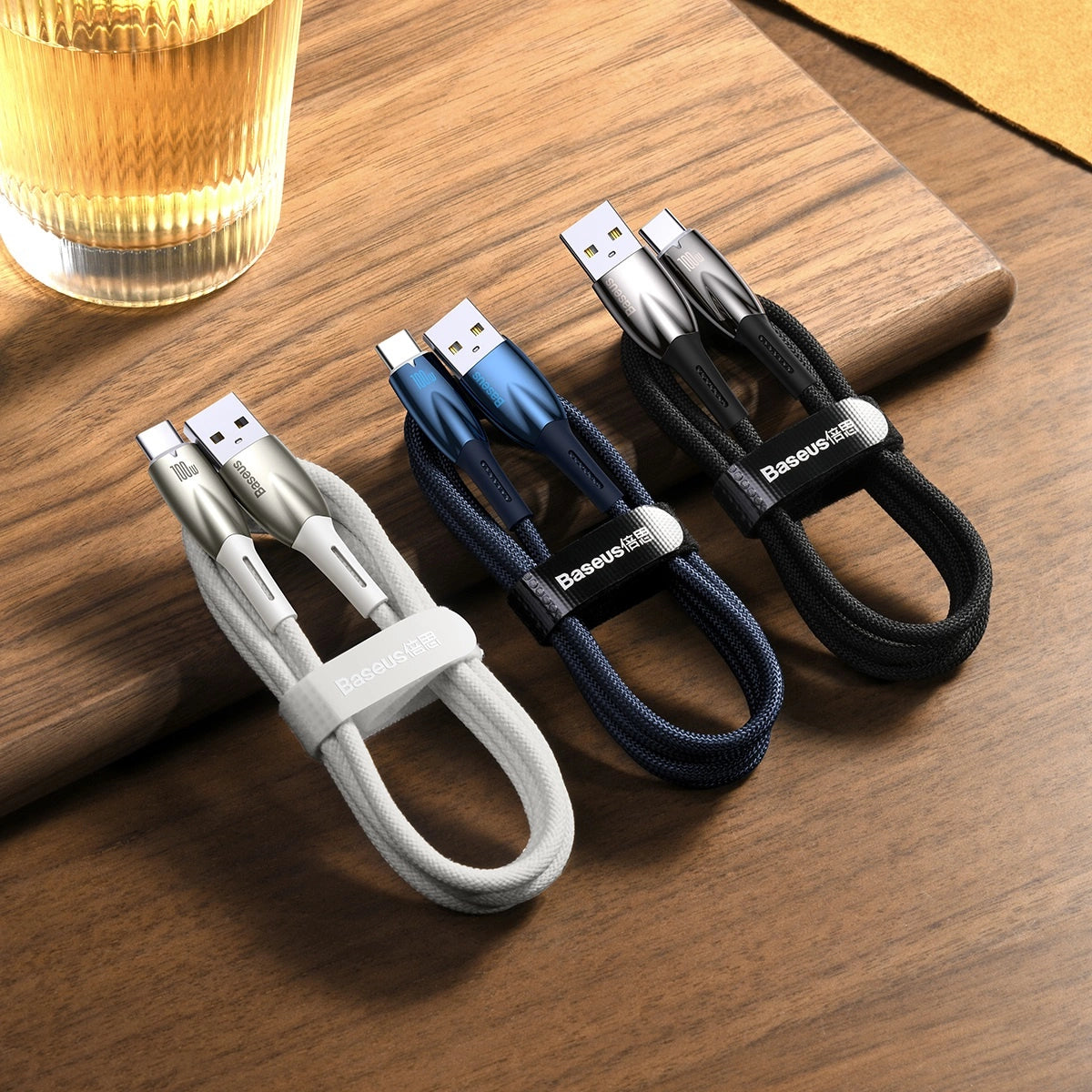 Baseus Glimmer Series fast charging cable USB-A - USB-C 100W 480Mbps 1m blue_9