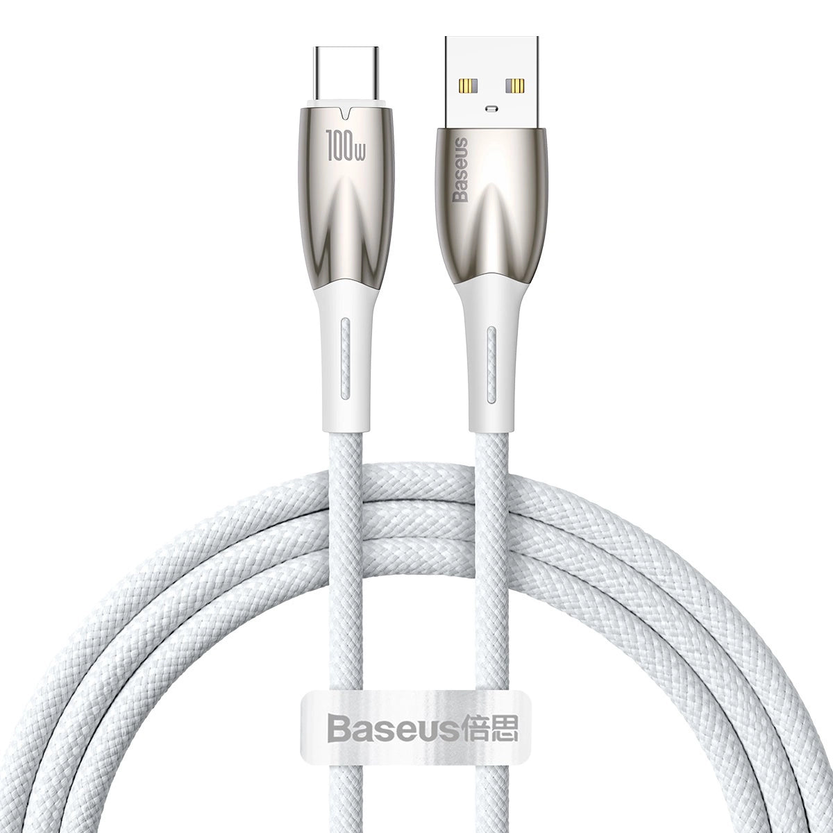 Baseus Glimmer Series fast charging cable USB-A - USB-C 100W 480Mbps 1m white_0