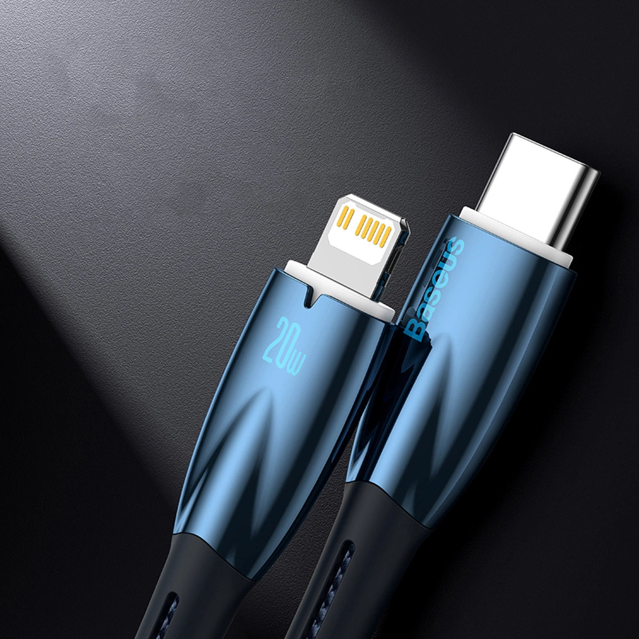 Baseus Glimmer Series fast charging cable USB-A - USB-C 100W 480Mbps 1m white_17
