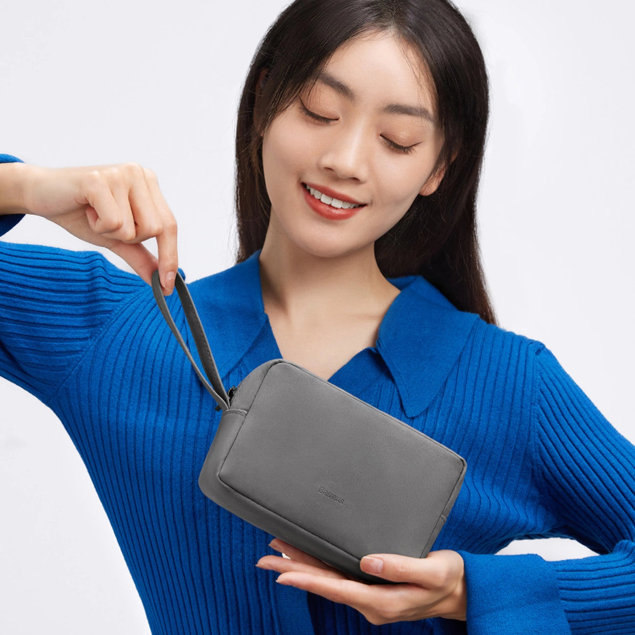 Baseus EasyJourney Series small travel bag phone pouch, headphones and other small items gray_19