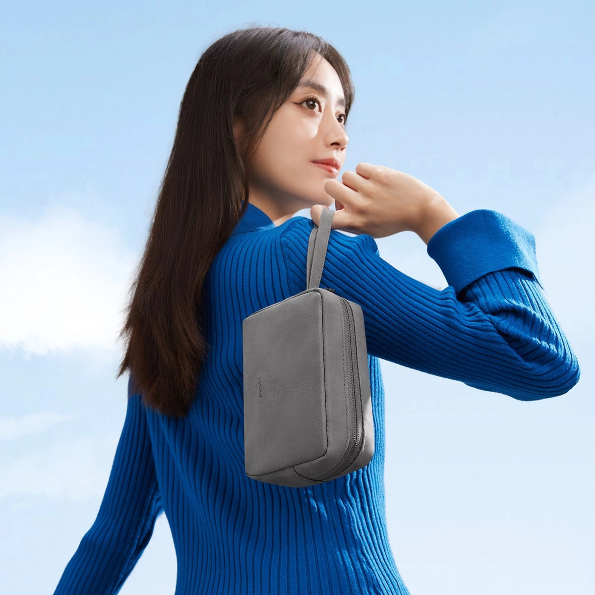 Baseus EasyJourney Series small travel bag phone pouch, headphones and other small items gray_14