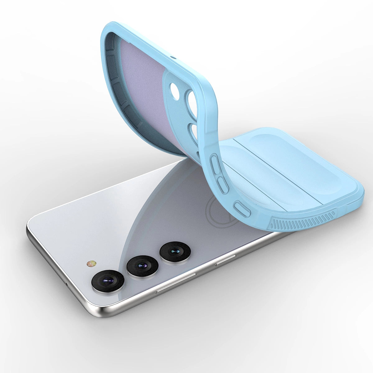 Magic Shield Case for Samsung Galaxy S23+ flexible armored cover light blue_15