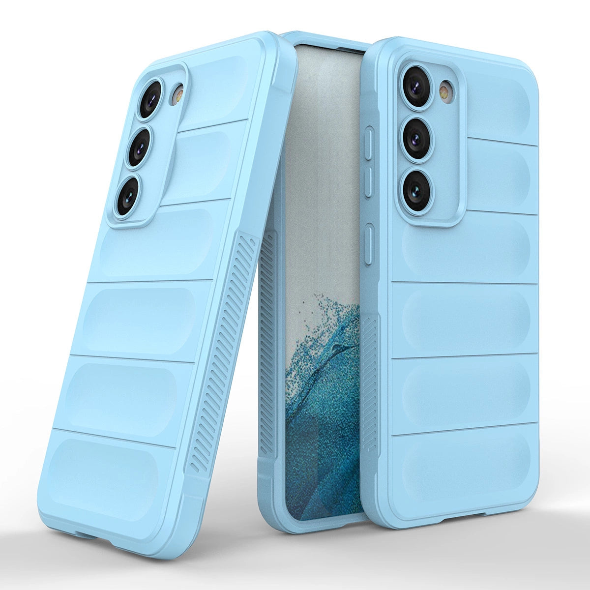 Magic Shield Case for Samsung Galaxy S23+ flexible armored cover light blue_16