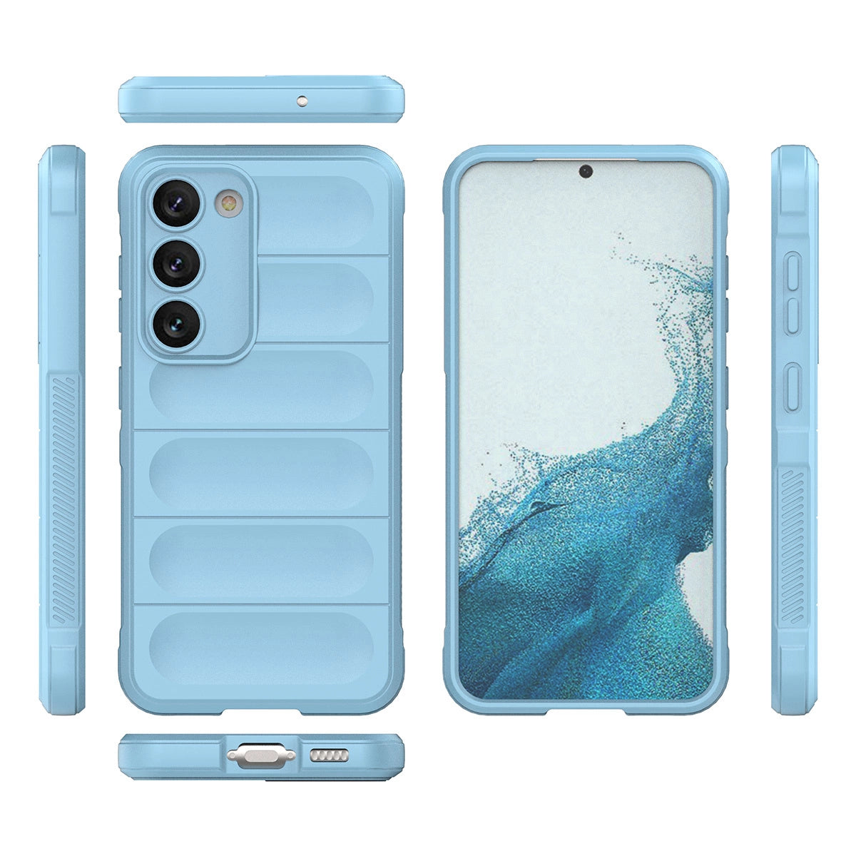 Magic Shield Case for Samsung Galaxy S23+ flexible armored cover light blue_17