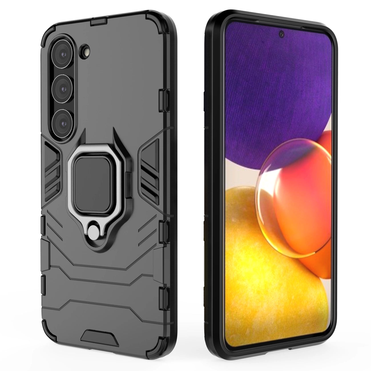 Ring Armor case for Samsung Galaxy S23 armored cover magnetic holder ring black_7