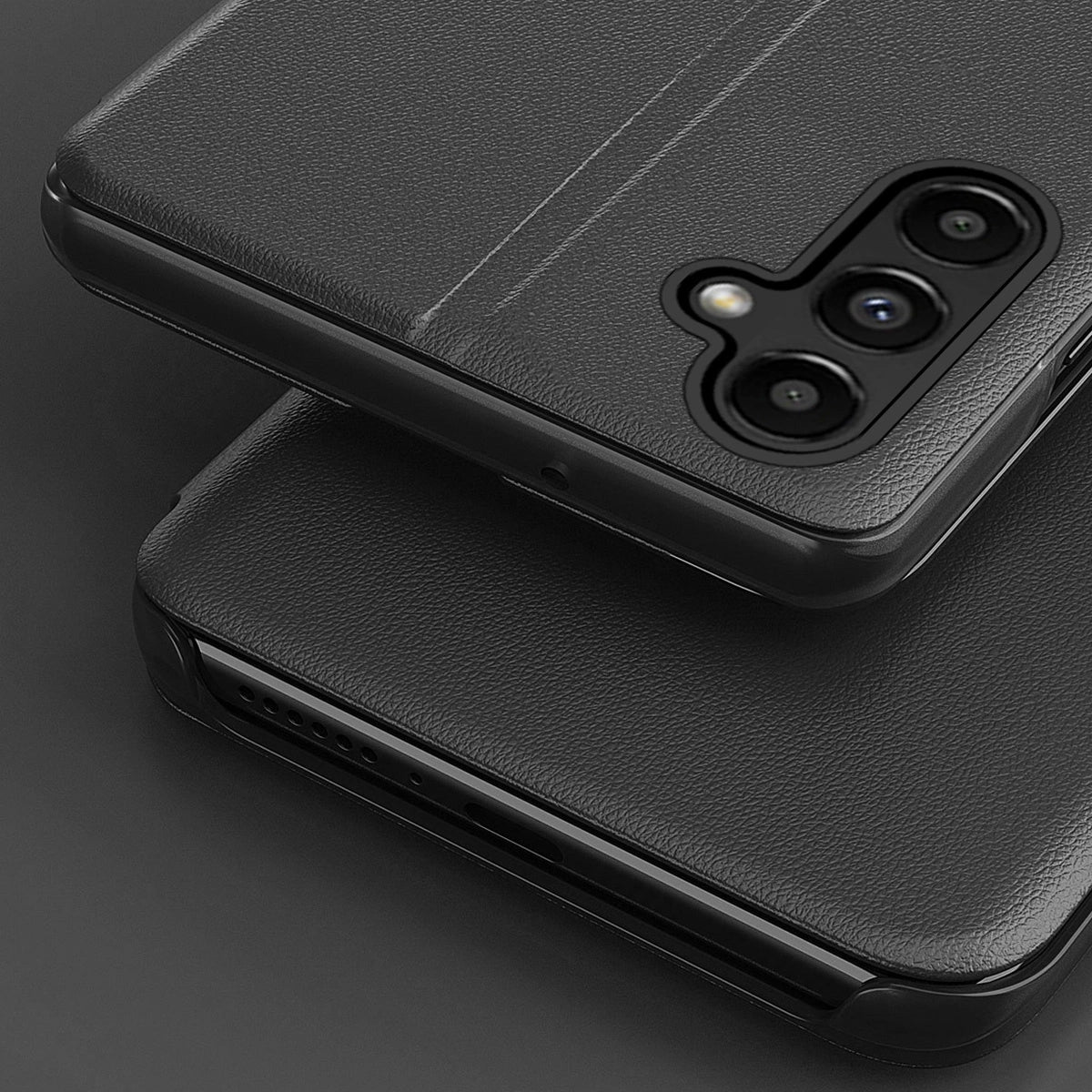 Eco Leather View Case case for Samsung Galaxy S23+ with a flip stand black_7