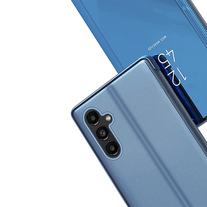 Clear View Case cover for Samsung Galaxy A14 flip cover blue_5
